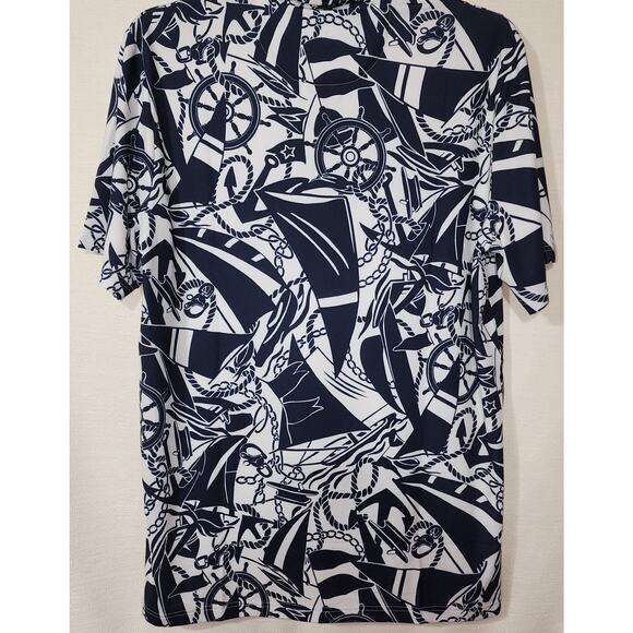 RLX Ralph Lauren sailing print Polo Men's Large NWT - Picture 2 of 8